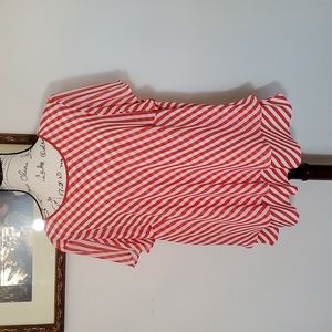 Vince Camuto orange striped blouse